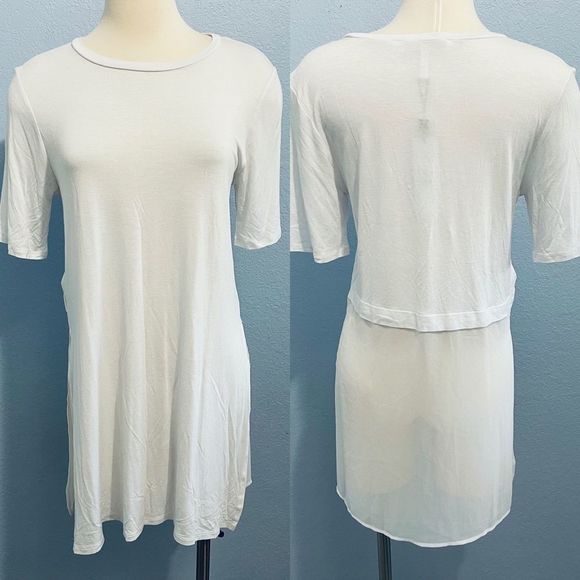 NWT BCBGeneration Optic White Contrast Tunic M - Picture 14 of 16